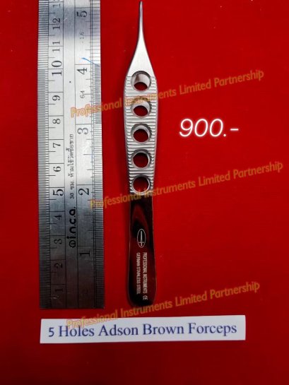 5 Holes Adson Brown Forceps-Gold