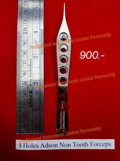 5 Holes Adson Non Tooth Forceps-Gold