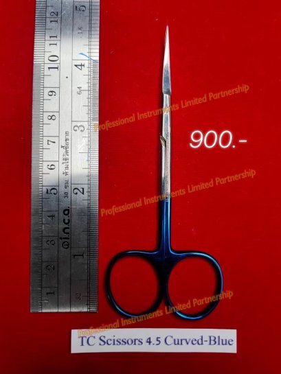 TC Scissors 4.5&quot; Curved-Blue