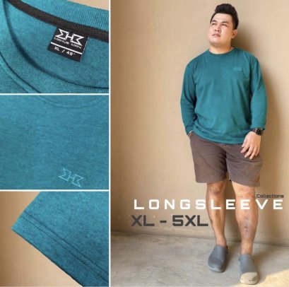 เสื้อยืดแขนยาว สีพื้น XL 48"