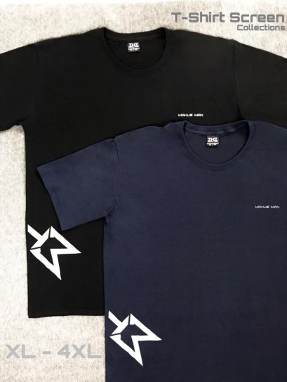 เสื้อยืดแขนสั้น คอกลม สกรีนขวาง XL (48")