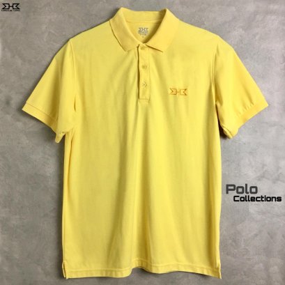 เสื้อโปโลไซส์ใหญ่ สีเหลือง XL - 5XL