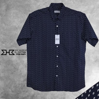 เสื้อเชิ้ตแขนสั้น ลายแมงปอกรม XL (50") - 8XL (64")