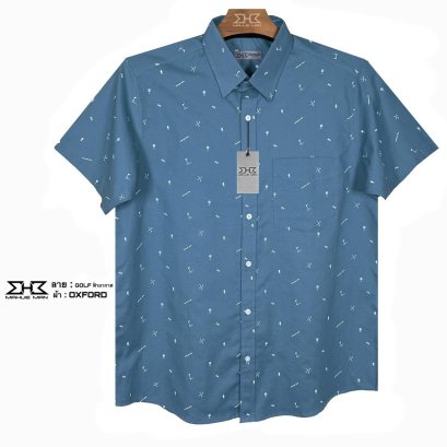 เสื้อเชิ้ตแขนสั้นไซส์ใหญ่ อ๊อกฟอร์ด Golf ฟ้าอากาศ XL (50") - 8XL (64")