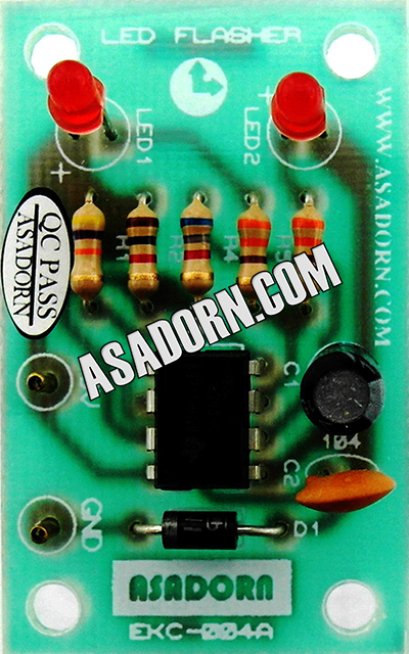 2  LEDS  FLASHER  BY  IC555   (EKC-004A)