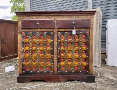 2SB20 Colorful Sideboard Decorated with Brass