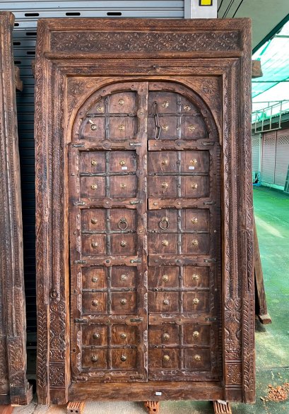 Arch Door with Iron and Brass