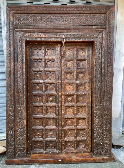 Unique Arabic Door with Brass Stars