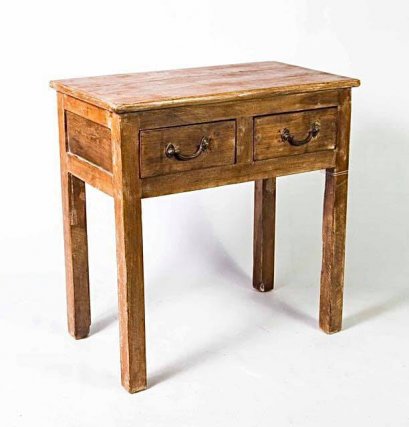 Small Wooden Table with Drawers