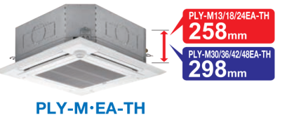 เครื่องปรับอากาศ Mitsubishi Electric มิตซูบิชิ สี่ทิศทาง   PLY-M13EA  ·      Cooling capacity (BTU/h) 13,989  ·      SEER (Btu/h/W)17.49