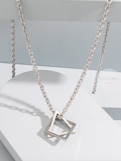 Geometric Stainless Necklace จี้พร้อมสร้อย