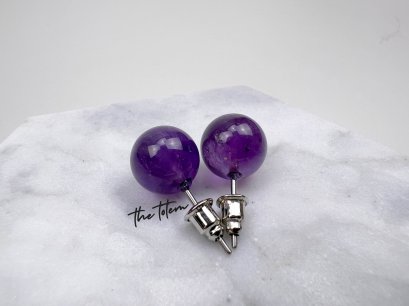 Amethyst 10mm Earrings