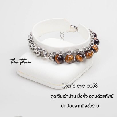 Tiger&#039;s eye Stainless Steel Bracelet ep58