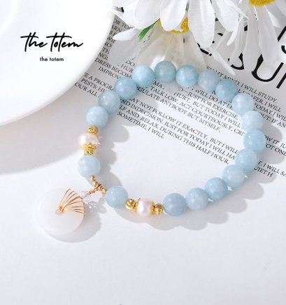 Jade หยกสีฟ้าธรรมชาติ Bracelet (มีแค่ไซส์ 15cm จำนวนจำกัด)