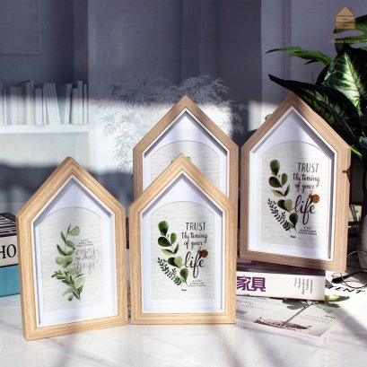 กรอบรูปแบบพับรูปทรงบ้าน Style Nordic ขนาด 6 นิ้ว รุ่น NORDIC HOUSE PHOTO FRAME 6 INCH
