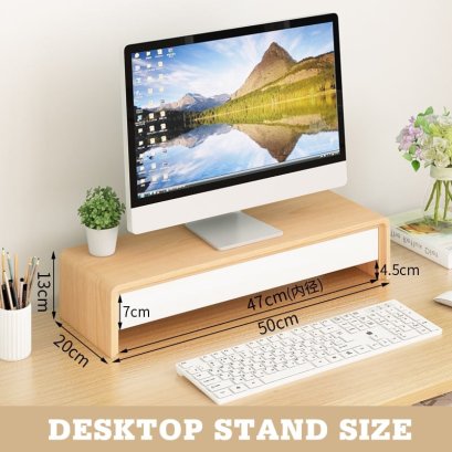โต๊ะวางหน้าจอคอมพิวเตอร์+ลิ้นชักข้าง SIMPLE MODERN MONITOR SET