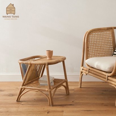 โต๊ะกลางหวายญี่ปุ่น รุ่น 2 in 1 LAZY DAY JAPAN RATTAN SMALL COFFEE TABLE