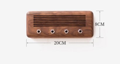 ที่แขวนกุญแจติดผนังไม้วอลนัทรูปซับวูฟเฟอร์ รุ่น Walnut Subwoofer 4 Jack Keychain.