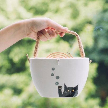 กระถางใส่ยากันยุงแบบขด รูปแมวเหมียว (JAPAN ZAKKA)