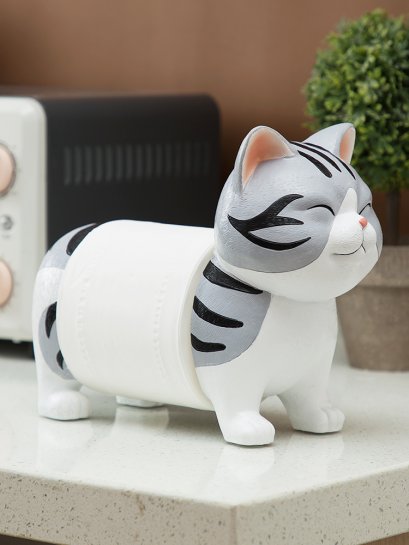 ที่ใส่ทิชชู่วางตั้งโต๊ะรูป สุนัข , แมว แบบม้วน , ที่ใส่ทิชชู่ทรงม้วน JAPAN CAT &amp; DOG TISSUE ROLL STAND