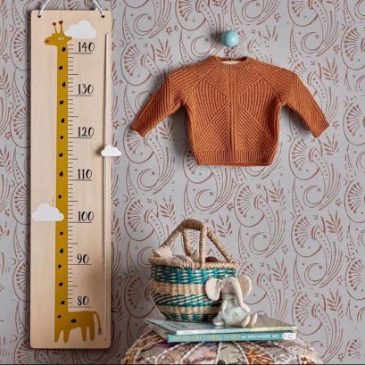 แผ่นวัดส่วนสูง แผ่นไม้วัดส่วนสูง สำหรับเด็กแต่งบ้าน รุ่น GIRAFFE CLOUD HEIGHT