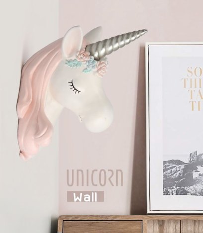 ของตกแต่งห้องแขวนติดผนัง LITTLE UNICORN (หัวยูนิคอร์น)