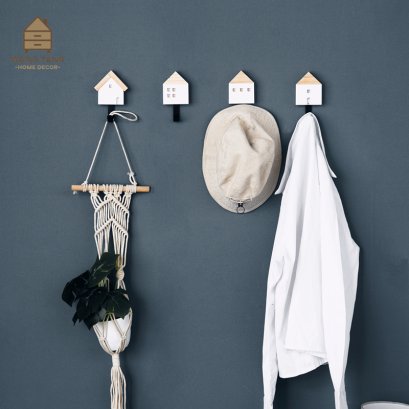 เซ็ตที่แขวนของอเนกประสงค์ รูปทรงบ้าน NORDIC MINI HOUSE HOOK 4 SET เซ็ต 4 ชิ้น