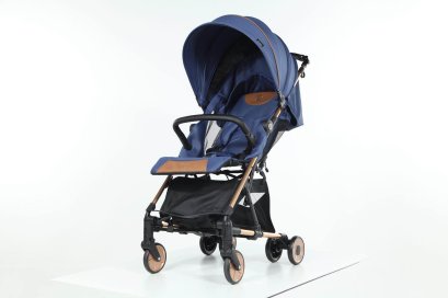Hybrid Carry on - สี Midblue blue Color  โครงสี โรสโกลด์ 