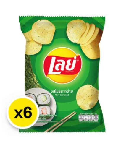 เลย์ รสโนริสาหร่าย 40 กรัม แพ็ค 6