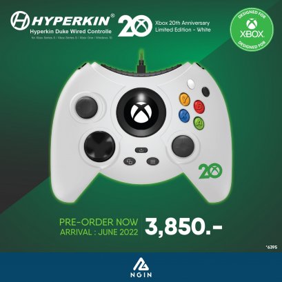 Hyperkin Duke Wired Controller for Xbox X|S/Xbox One/Windows  -   (Xbox 20th Anniversary Limited Edition) - White