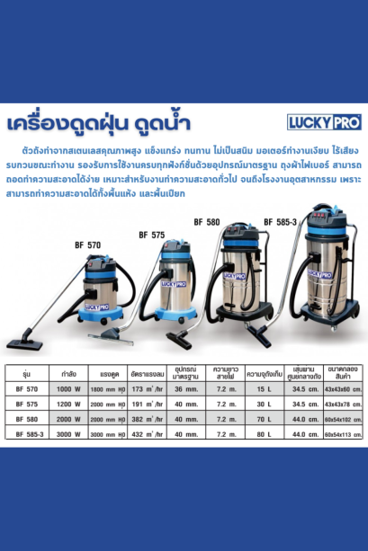 เครื่องดูดฝุ่น ดูดน้ำ  LUCKY PRO (ลัคกี้โปร)