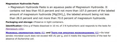 Magnesium hydroxide paste USP/BP