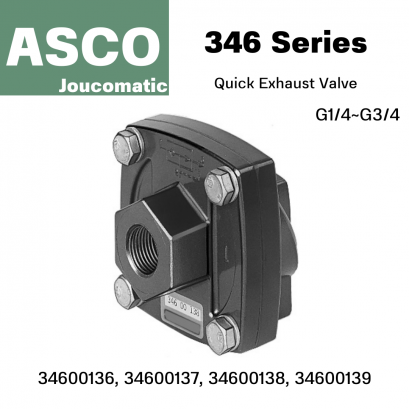 Asco Joucomatic 34600 Series 346 Quick Exhaust Valve