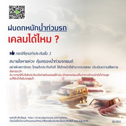 น้ำท่วมรถยนต์เคลมได้ไหม