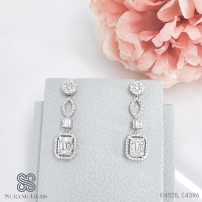 ต่างหูเพชรระย้า 2in1