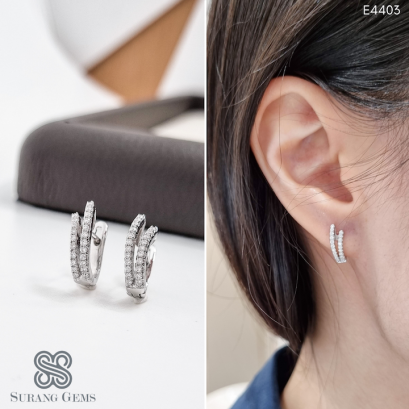 Diamond hoop earrings