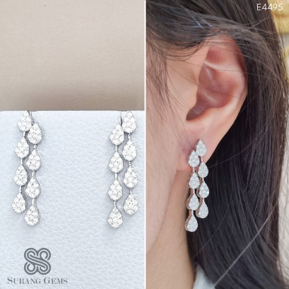 ต่างหูเพชรระย้า