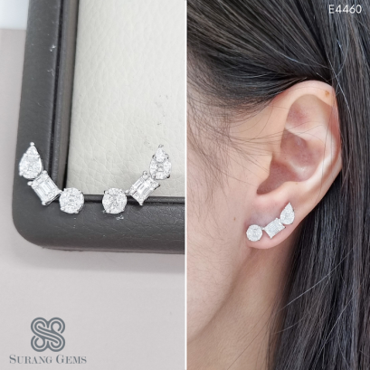 ต่างหูเพชรแฟนซี ear climbers