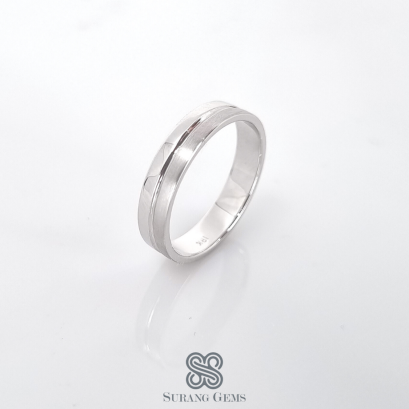 แหวนทองขาวเกลี้ยง18k