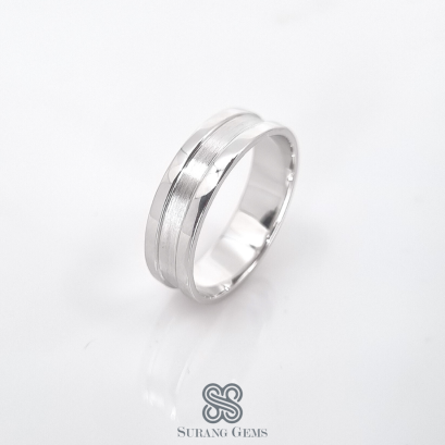 แหวนเกลี้ยงทองขาว18k แหวนแต่งงานผู้ชาย