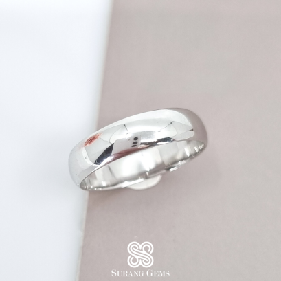 แหวนเกลี้ยงทองขาว18K รุ่นเงา