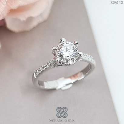 แหวนแต่งงานเพชรชู50ตัง น้ำ100 ใบเซอร์GIA