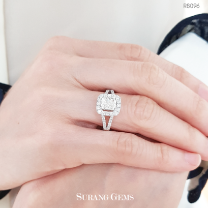 แหวนเพชรสี่เหลี่ยม radiant cut