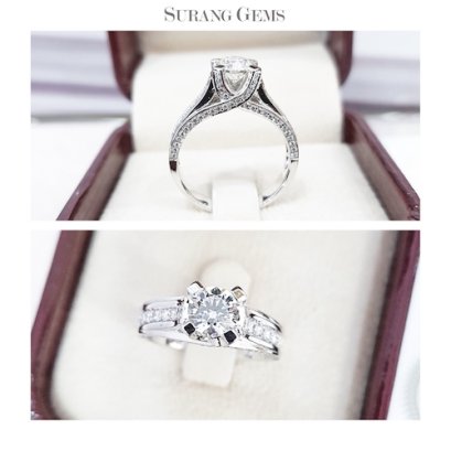 แหวนเพชรชู ฝังเพชรรอบด้าน