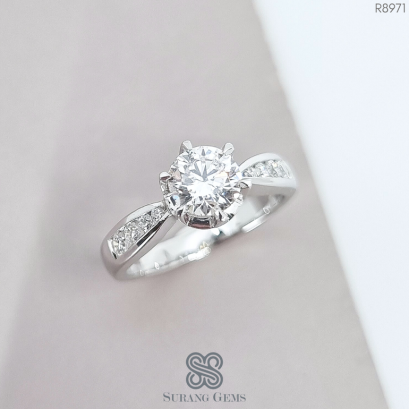 แหวนแต่งงานเพชร 70 ตัง ทรงคลาสสิค เซอร์ GIA