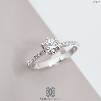 แหวนเพชรชูหนามเตยหัวใจ แหวนหมั้นแหวนแต่งงาน 