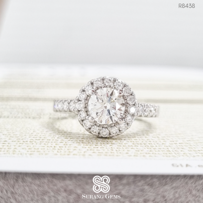 แหวนแต่งงานทรงล้อม ใบเซอร์GIA