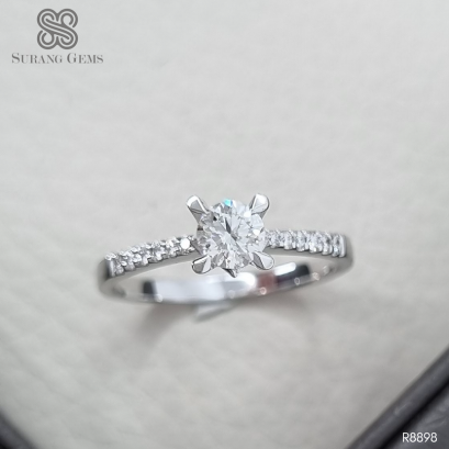 แหวนเพชรแต่งงาน 4หนามเตย