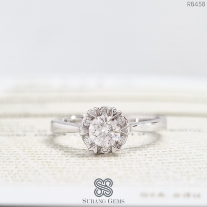 แหวนเพชรแต่งงาน ล้อมหนามเตยหัวใจ