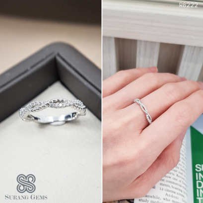 แหวนเพชรแถวทรงเกลียวเชือก